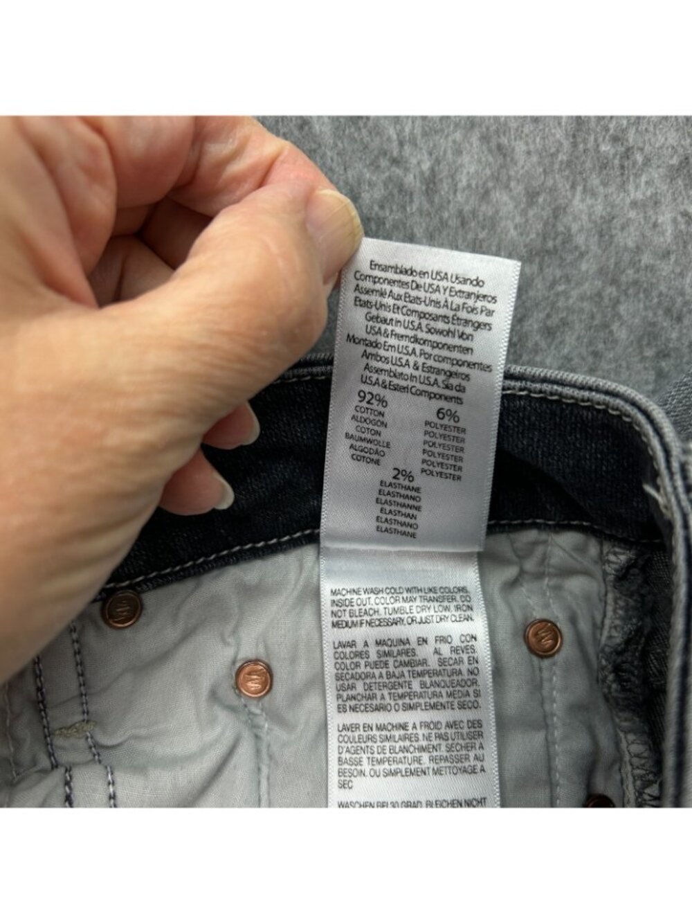 Mother High Waisted Looker Ankle Fray Skinny Jeans Women's Size 30 Huntress Wash - Picture 7 of 14